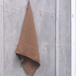 Flax Linen Bath Sheet in Caramel
